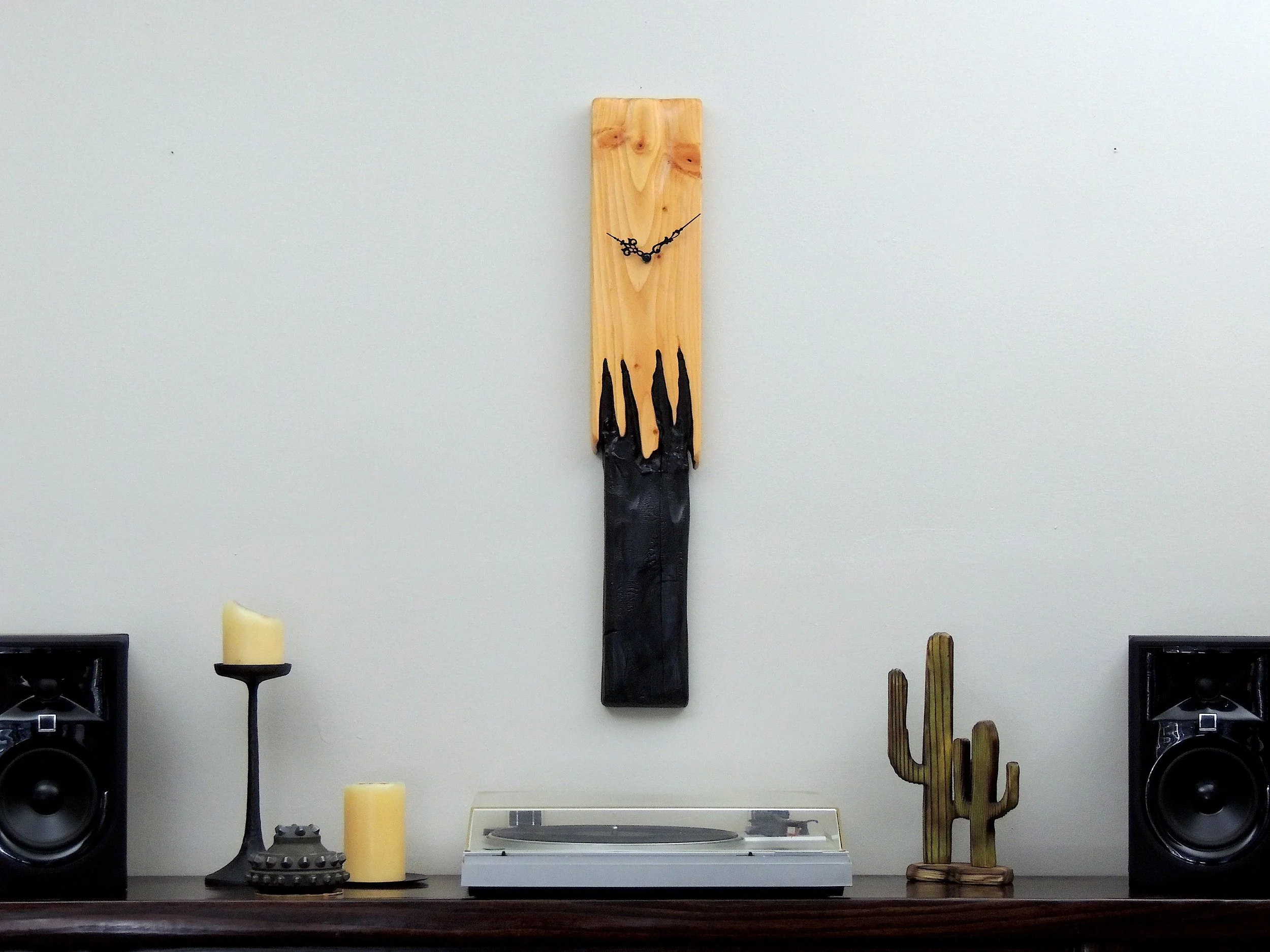 Textured Wood Pendulum Clock Art - Katelyn 0001 — Korzen Designs
